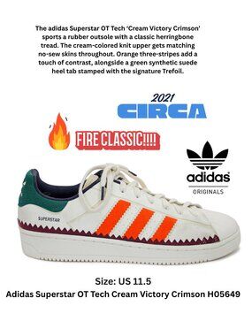 Adidas Superstar OT Tech Cream Victory Crimson H05649